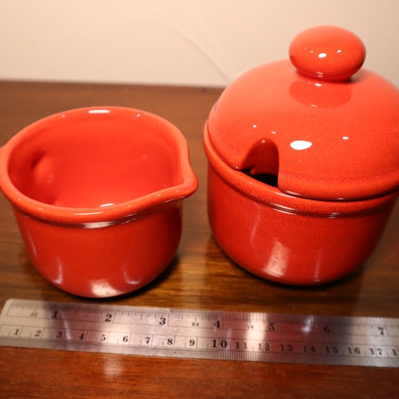 Vintage Waechtersbach Red West Germany  Sugar and Creamer Set - Picture 6 of 6